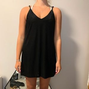 black corduroy dress
